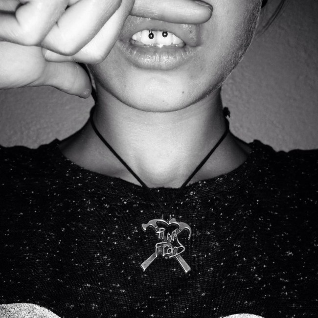 Infected Smiley Piercing