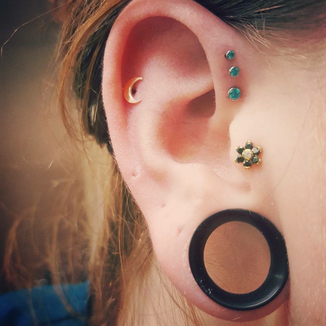 triple forward helix piercing cost