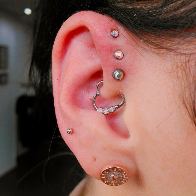 triple helix piercing