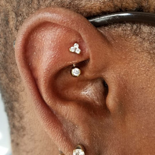 rook ear piercing on guy pic