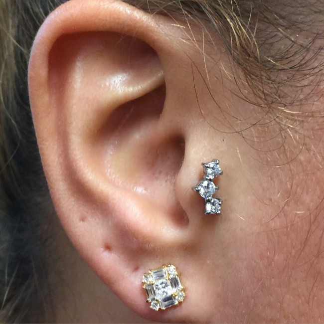 outer tragus piercing