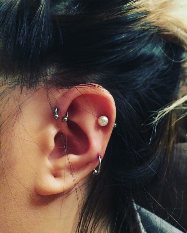 auricle piercing photo