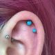 double cartilage piercing ジュエリー