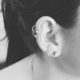 picture of double hoop cartilage piercing