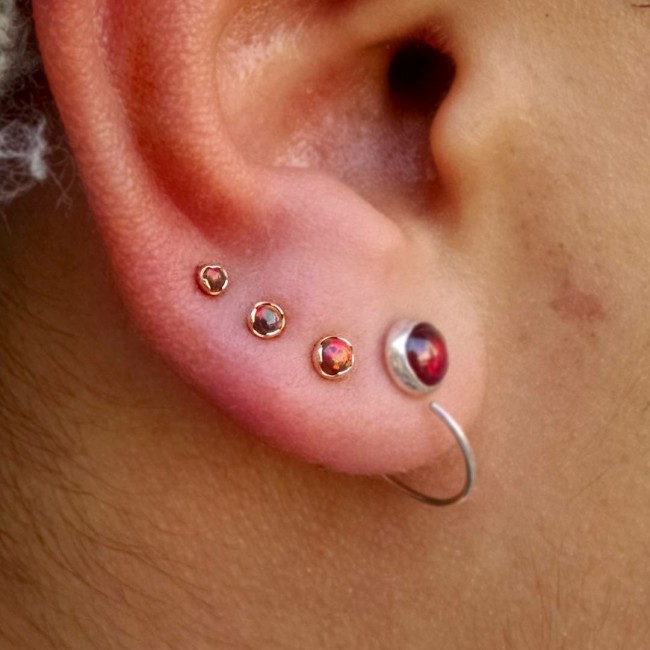 earlobe piercing
