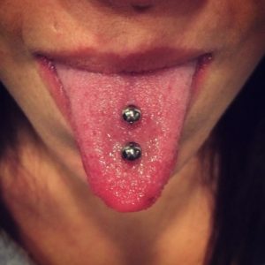 Double tongue pierced
