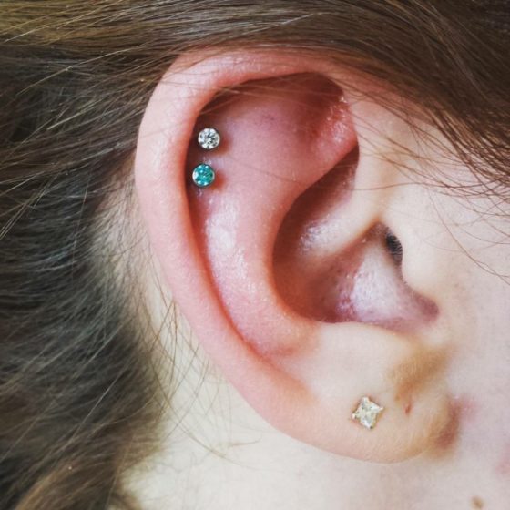 Double Cartilage Piercing [50 Ideas]: Pain Level, Healing Time, Cost ...