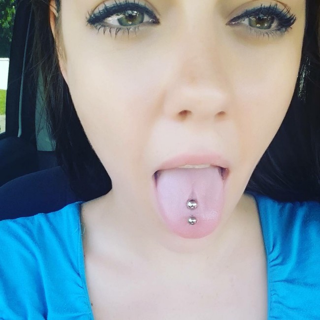 double tongue piercing image