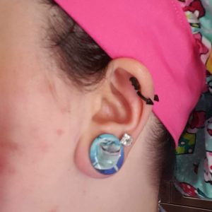 double stud and ring helix piercing