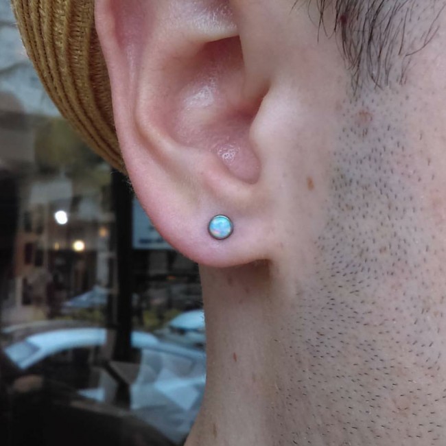 big ear lobe piercing pic