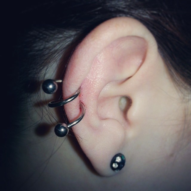 Spiral Ear Piercing Image Gallery