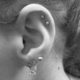 double cartilage piercing kolczyki