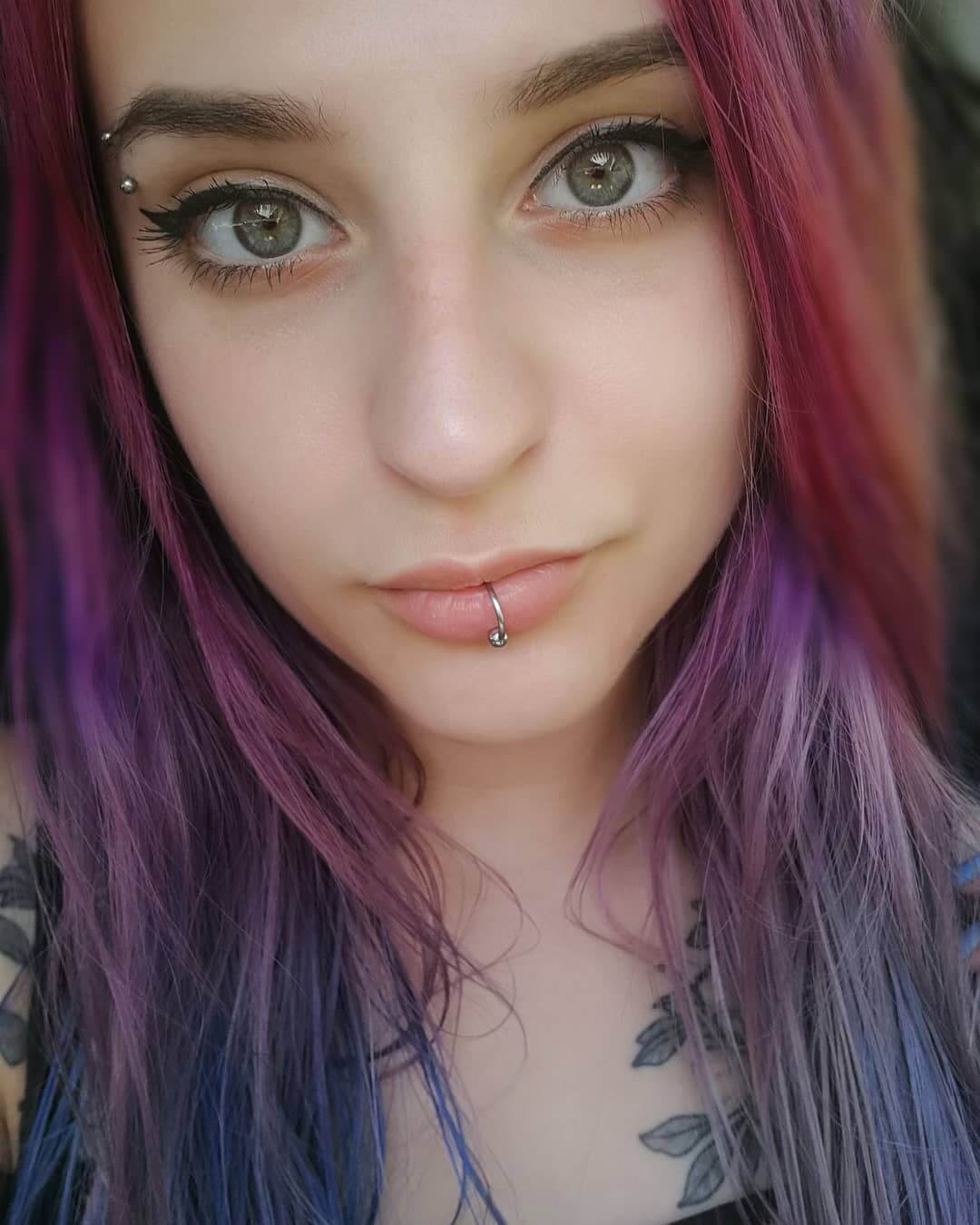 Side Labret Hoop Piercing